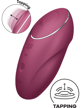 Satisfyer: Tap & Climax 1, Lay-On Vibrator, red