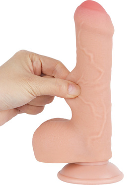 LoveToy: Sliding-Skin Dildo, 18 cm, light