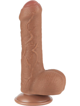 LoveToy: Sliding-Skin Dildo, 18 cm, brown