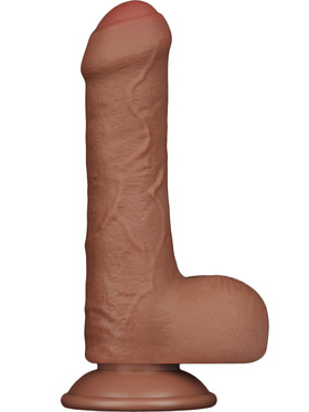 LoveToy: Sliding-Skin Dildo, 18 cm, brown
