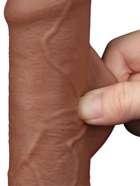 LoveToy: Sliding-Skin Dildo, 18 cm, brown