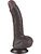 LoveToy: Sliding-Skin Dildo, 19.5 cm, dark