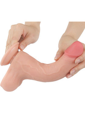 LoveToy: Sliding-Skin Dildo, 22 cm, light