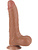 LoveToy: Sliding-Skin Dildo, 22 cm, brown