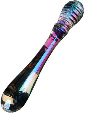 LoveToy: Twilight Gleam Glass Dildo, Twin Pleasures 