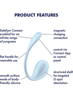 Satisfyer Connect: Smooth Petal, Wearable Vibrator, blue