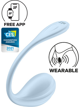 Satisfyer Connect: Smooth Petal, Wearable Vibrator, blue