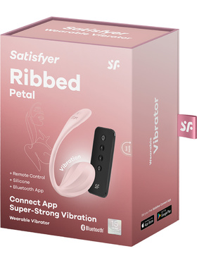 Satisfyer Connect: Ribbed Petal, Wearable Vibrator, pink