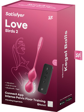 Satisfyer Connect: Love Birds 2, Vibrating Kegel Balls, pink