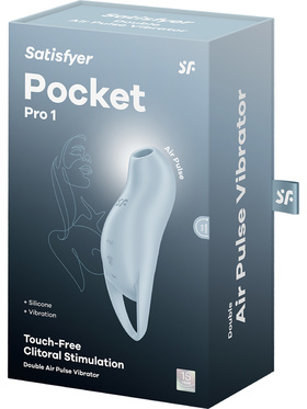 Satisfyer: Pocket Pro 1, Double Air Pulse Vibrator, blue