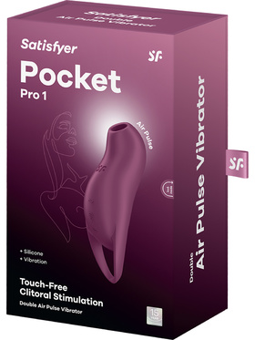 Satisfyer: Pocket Pro 1, Double Air Pulse Vibrator, red