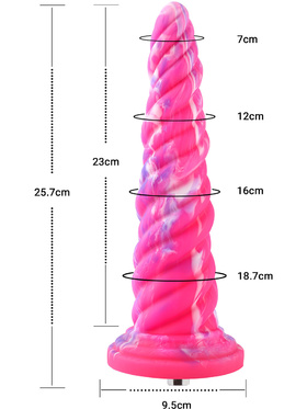 Hismith: Kliclok Fantasy Anal Unicorn Dildo, 26 cm