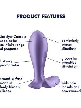 Satisfyer Connect: Intensity Plug, Plug Vibrator, purple