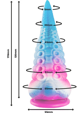 Epic Cybersilicock: Phorcys Blue Tentacle Dildo, small