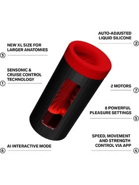 LELO: F1S V3 XL Pleasure Console Masturbator, red