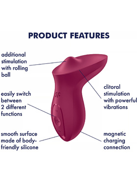 Satisfyer: Exciterrr, Rolling Lay-On Vibrator, red