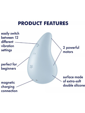 Satisfyer: Dew Drop, Lay-On Vibrator, blue