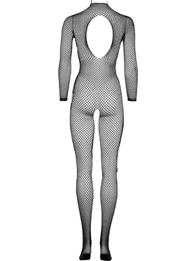 Le Désir: Turtle Neck Bodystocking with Fishnet, One Size