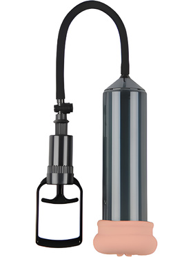 Toyz4Lovers: Pump Up, Push Touch Sense Penis Pump + Vagina, black