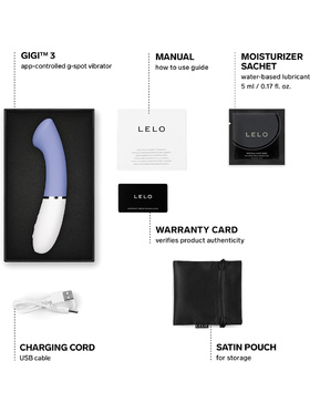 LELO: Gigi 3, App-Controlled G-Spot Vibrator, powder blue