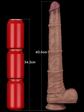 LoveToy: Dual-Layered Bendable Silicone XXL Cock, 40.5 cm