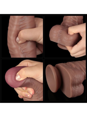 LoveToy: Dual-Layered Bendable Silicone XXL Cock, 40.5 cm