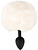 You2Toys: Fluffy Bunny Tail Butt Plug, small, white