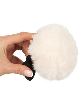 You2Toys: Fluffy Bunny Tail Butt Plug, small, white