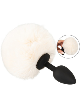 You2Toys: Fluffy Bunny Tail Butt Plug, small, white