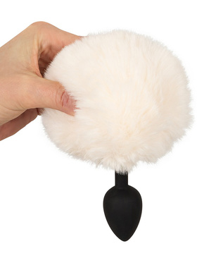 You2Toys: Fluffy Bunny Tail Butt Plug, small, white