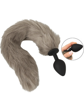 You2Toys: Long Fluffy Tail Butt Plug, grey