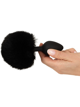 You2Toys: Fluffy Bunny Tail Butt Plug, medium, black