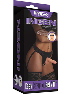 LoveToy: Easy StrapOn Set, 18 cm, light