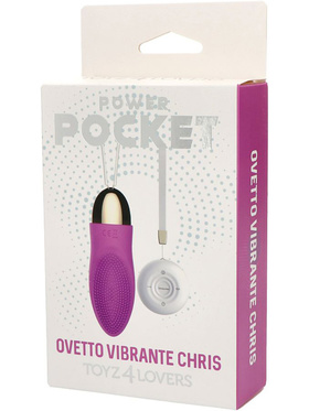 Toyz4Lovers: Power Pocket, Chris Egg Vibrator with Remote