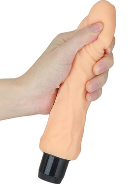 LoveToy: Real Feel Cyberskin Dildo Vibrator, 20 cm