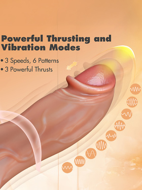 Dr. Skin Silicone: Dr. Brody Vibrating Thrusting Dildo, 22 cm