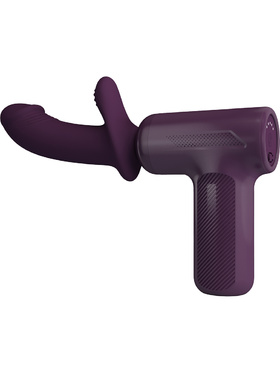 Pretty Love: DJ Scholar, Massage Gun with Dildo, purple