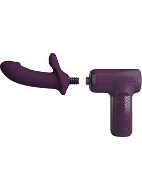 Pretty Love: DJ Scholar, Massage Gun with Dildo, purple