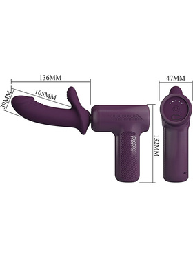 Pretty Love: DJ Scholar, Massage Gun with Dildo, purple