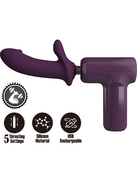 Pretty Love: DJ Scholar, Massage Gun with Dildo, purple