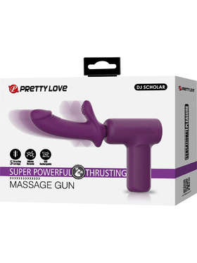 Pretty Love: DJ Scholar, Massage Gun with Dildo, purple