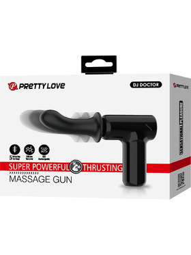 Pretty Love: DJ Doctor, Massage Gun with Dildo, black