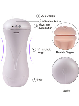 Mistress: Happy Sport, Vibrating Masturbator with Moaning