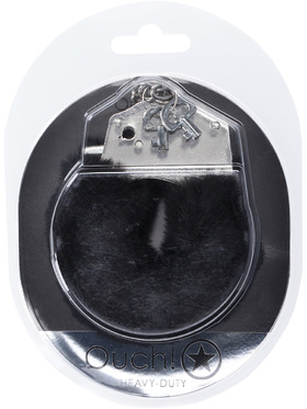 Ouch!: Heavy-duty Fluffy Handcuffs, black