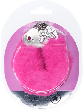Ouch!: Heavy-duty Fluffy Handcuffs, pink