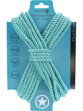 Ouch!: Polyester Bondage Rope, 10m, turquoise