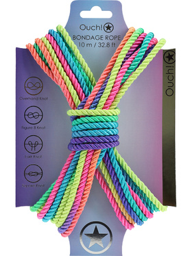Ouch!: Polyester Bondage Rope, 10m, multi-color