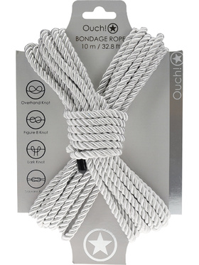Ouch!: Polyester Bondage Rope, 10m, silver