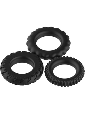 Baile: Titan No.2, Silicone Cock Ring Set, 3-pack