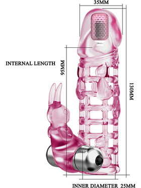 Baile: Vibrating Ultimate Love Sleeve, 13 cm